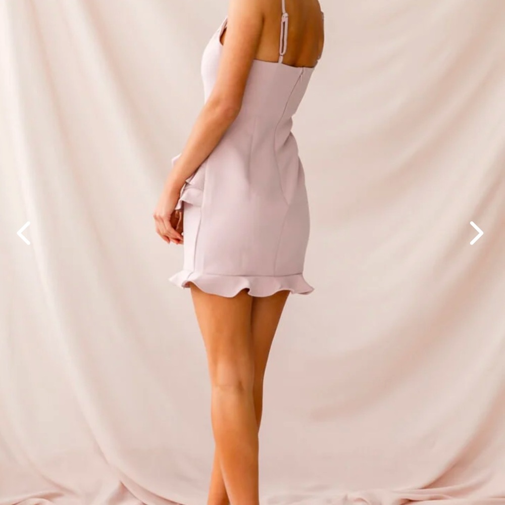 Chic Ruffled Pink Dress - Picture 2 of 5